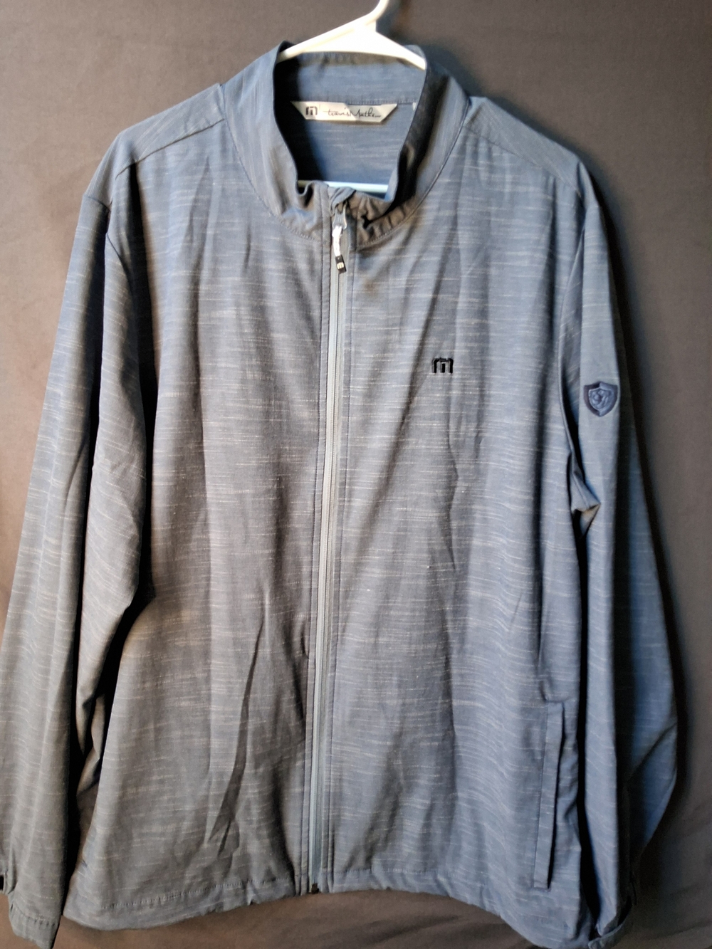 Travis Mathew Men's Heathered Gray Full-Zip Windbreaker